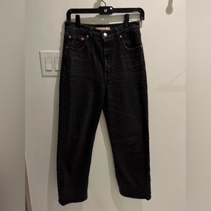 Levi’s Ribcage Straight Ankle Jeans Black